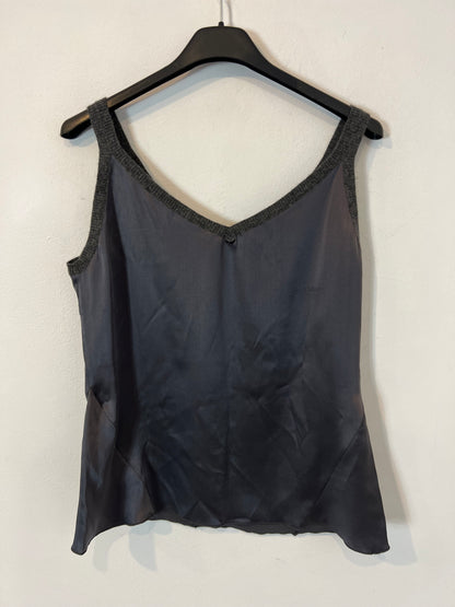 BRUNELLO CUCINELLI. Gray silk and cashmere top. TM