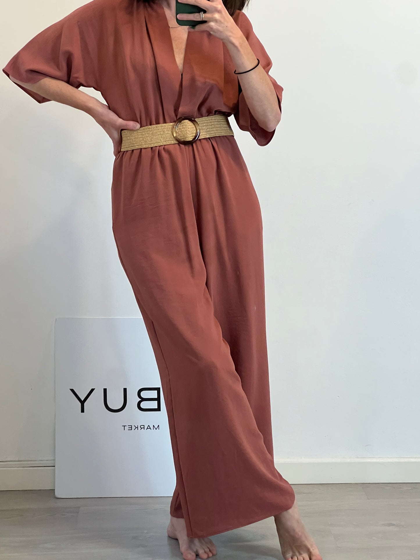 ZARA. Mono largo fluido. T XS