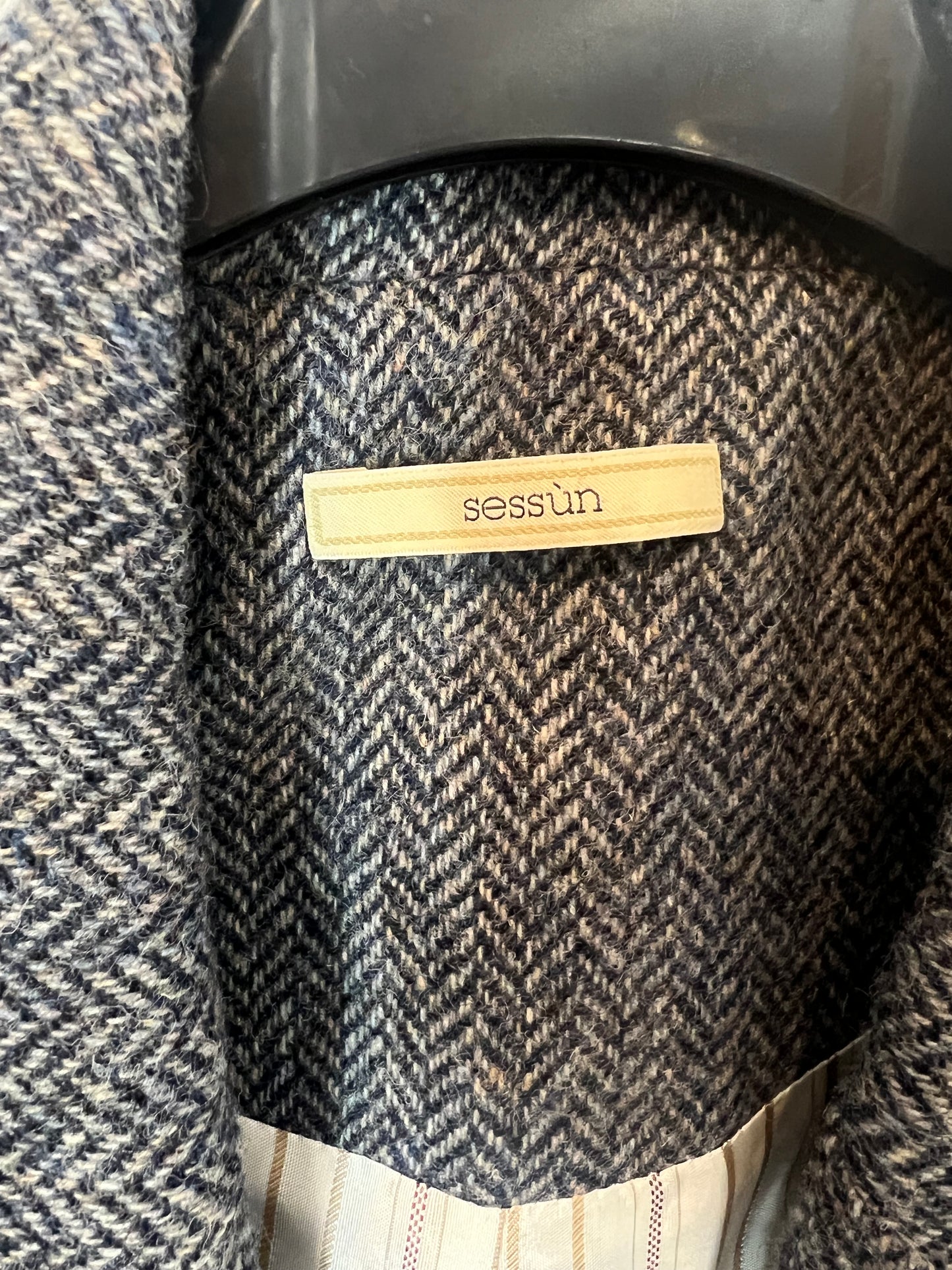 SESSÚN. Blue wool blazer. TS