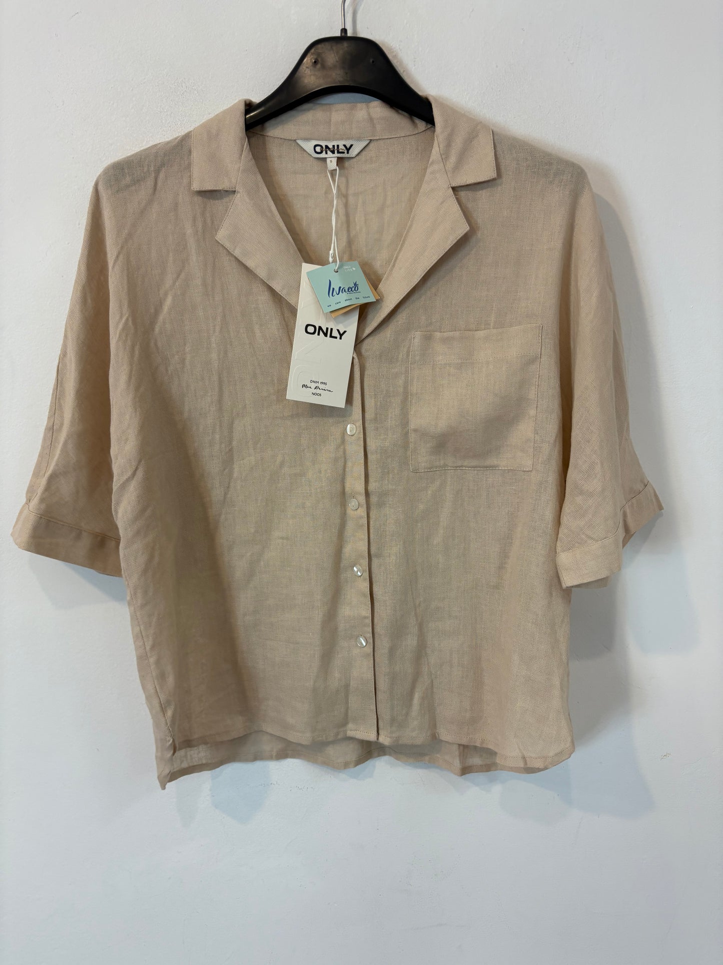 Blusa lino beige