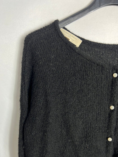 SÉZANE. Rebeca negra botones perla. T XS(S/M) (Tara)