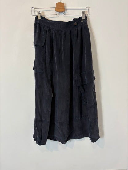 ZARA SRPLS. Falda midi azul fluida