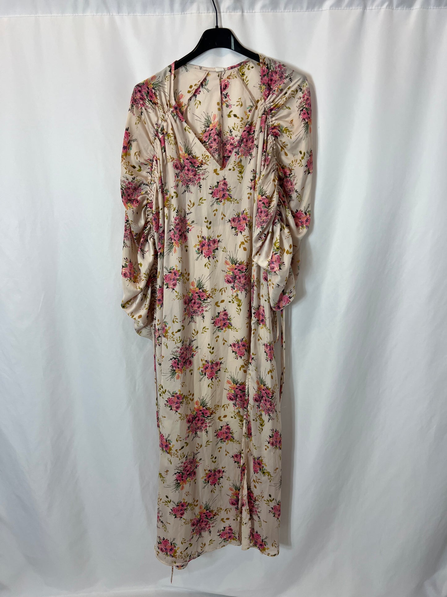 MANGO. Vestido beige flores  T.xs