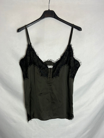 MANGO. Top lencero verde  T.s