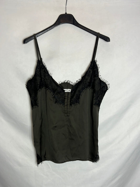MANGO. Top lencero verde  T.s