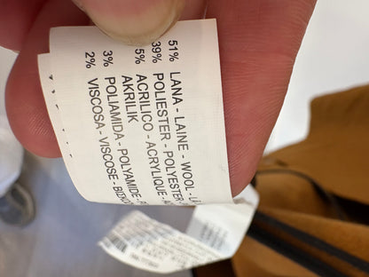 ZARA. Chaleco largo marrón con lana