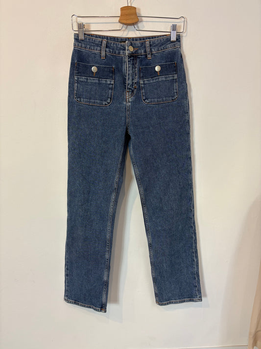 ZARA. Flowy green trousers T.xs