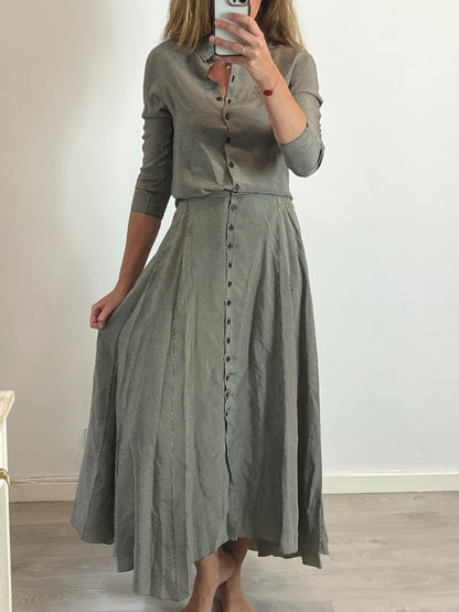 CORTANA. Blusa cuadros mini viscosa. T 36