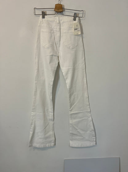 MULAYA. White bell-bottom Ts trousers