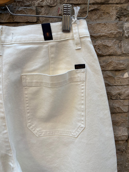 CIGALA´S. Denim blanco recto bolsillos