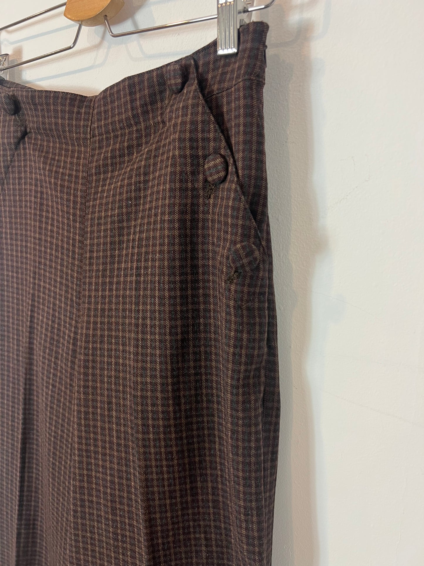 MONOPRIX. Pantalón cuadros pata ancha. T 36