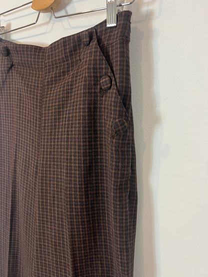 MONOPRIX. Pantalón cuadros pata ancha. T 36