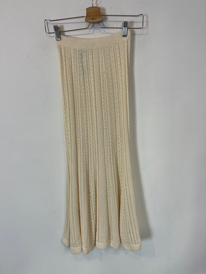 UNIQLO x INES DE LA FRESSANGE. Falda midi hilo beige. T S