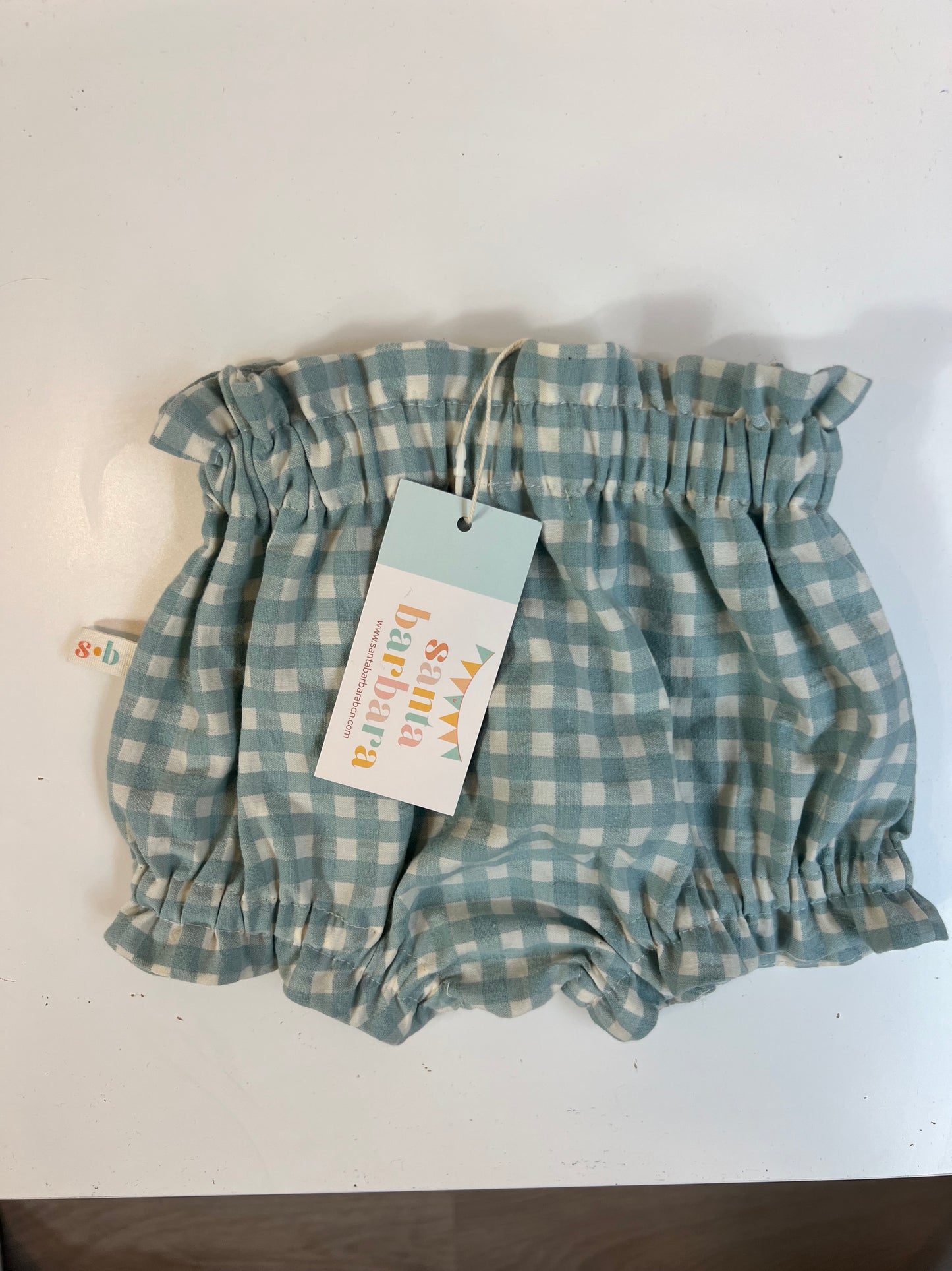 SANTA BÁRBARA BCN. Cubrepañal  cuadros  T.0-3 meses