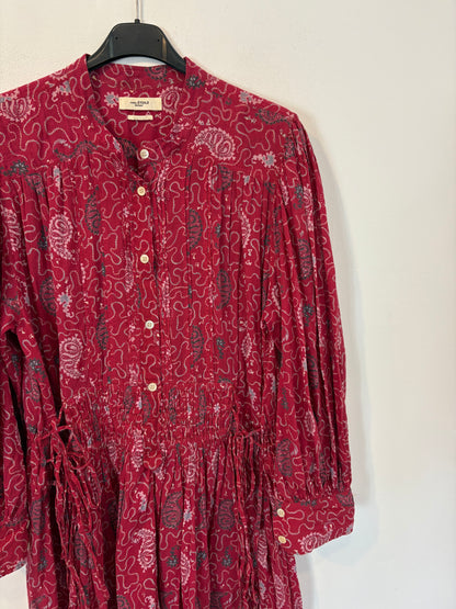 ISABEL MARANT . Vestido largo estampado detalles cintura
