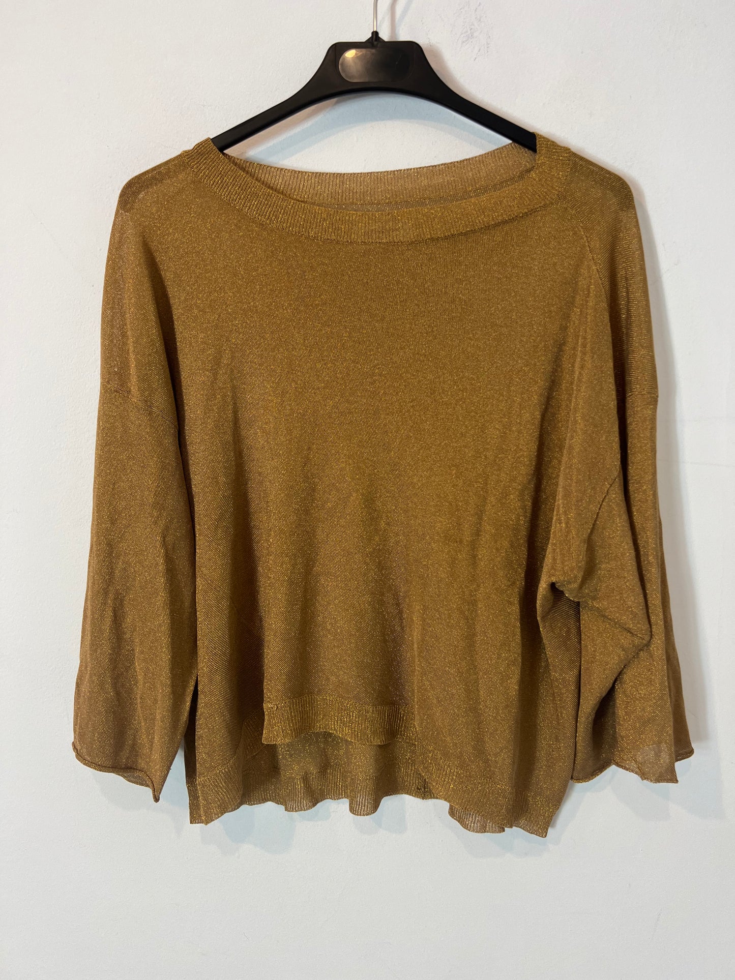 ZADIG&VOLTAIRE. Top dorado hilos brillo. T XS