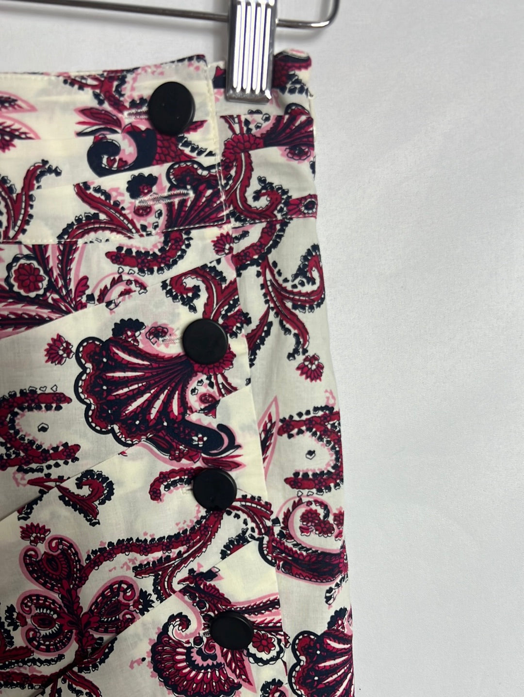 BA&amp;SH. Short white button-print skirt. Size 1(S)