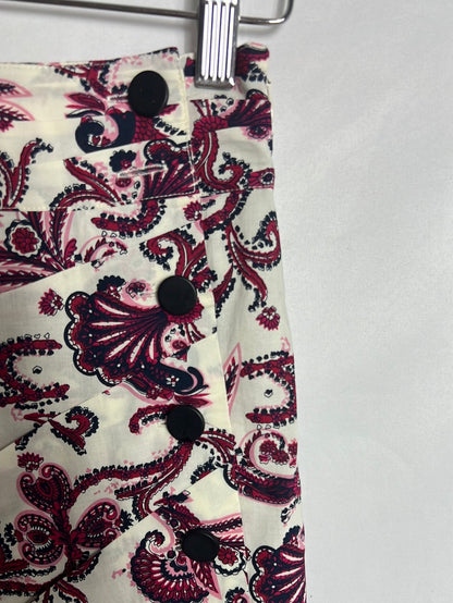 BA&amp;SH. Short white button-print skirt. Size 1(S)