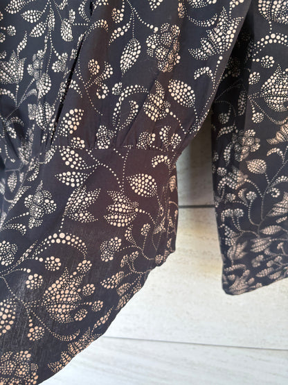 ISABEL MARANT ETOILÉ. Blusa negra estampada T.34