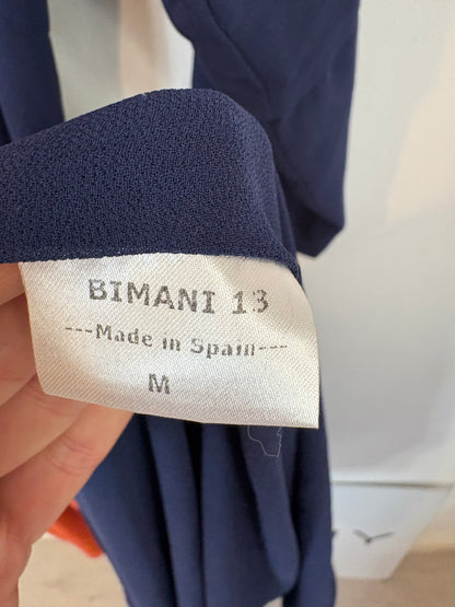 BIMANI. Vestido bicolor asimétrico T.m