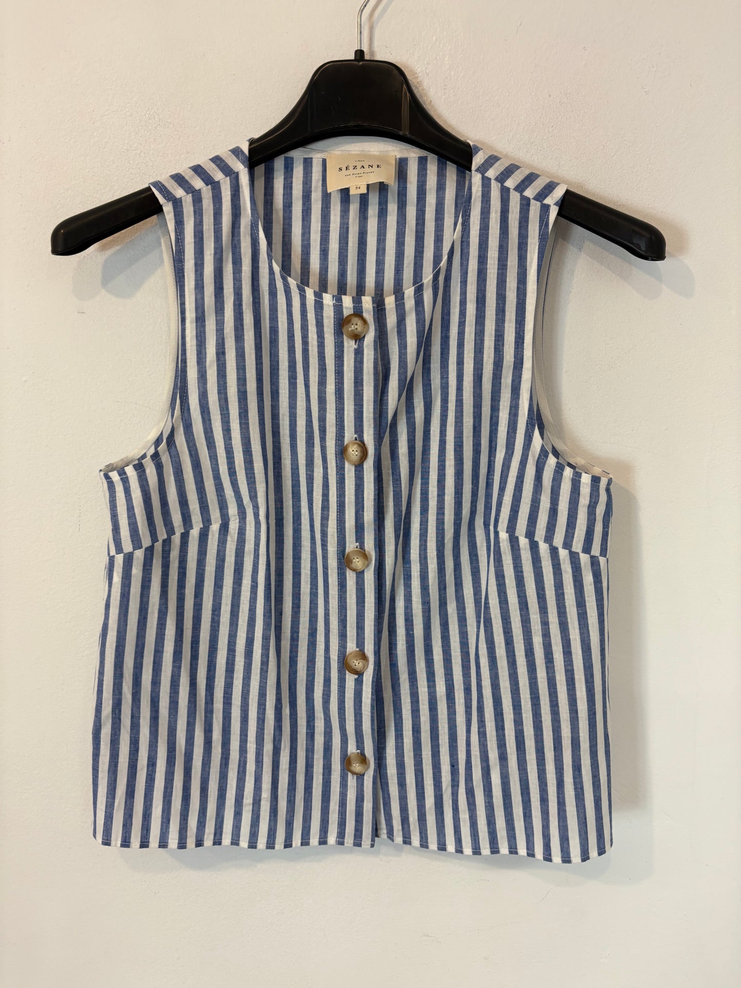 SÉZANE. Conjunto top y falda larga rayas mezcla