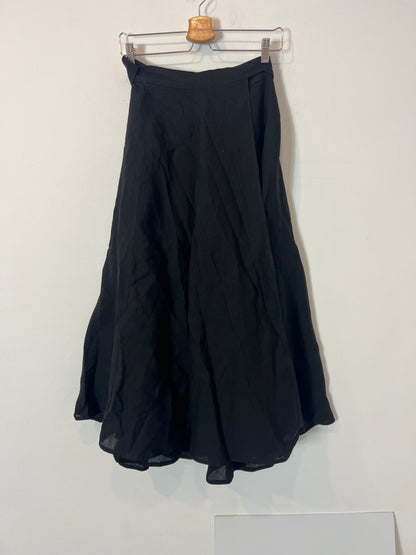 SON FINESTRA MENORCA. Falda negra midi lino TU(s/m)