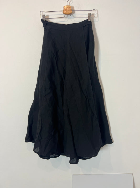 SON FINESTRA MENORCA. Falda negra midi lino TU(s/m)