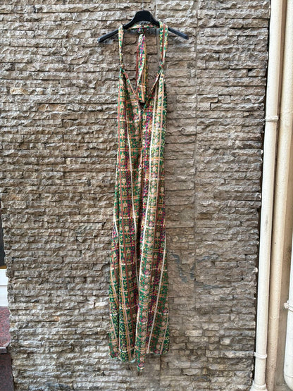 Vestido largo atado al cuello colores