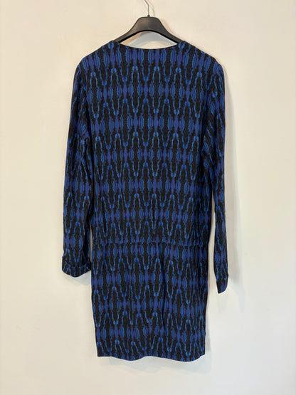 MAJE. Vestido corto estampado azul