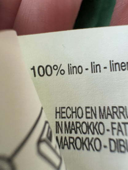 ZARA. Total look lino verde. T S