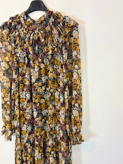 MANGO. Vestido largo estampado vaporoso