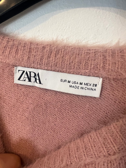 ZARA. Powder pink textured top. TM