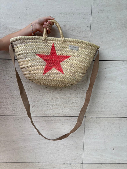 STELLA RITTWAGEN. Cesta mediana doble asa estrella