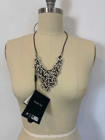 MASSIMO DUTTI. Collar ajustable perlas mini