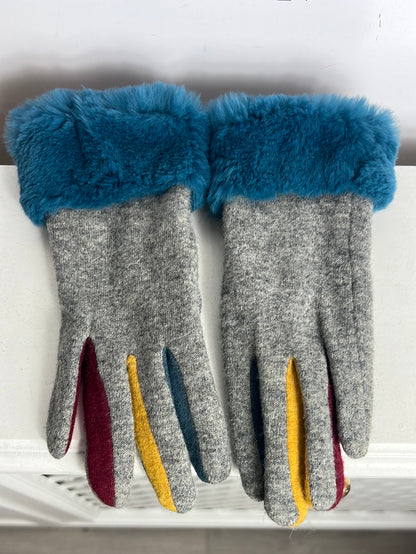 JO & MR.JOE. Guantes grises detalle puño