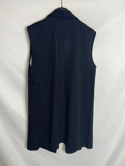 JDY. Chaleco azul fluido rayas. T M