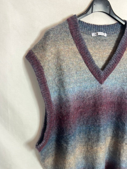 ZARA. Jersey sin mangas colores. T XL