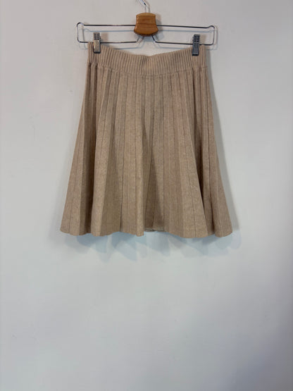 OTRAS. Falda corta plisada punto. T S