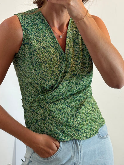 ERRE. Top verde cruzado. T M