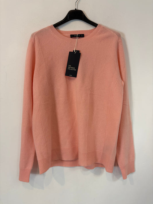 ZARA. Jersey  rosa claro cashmere. T L