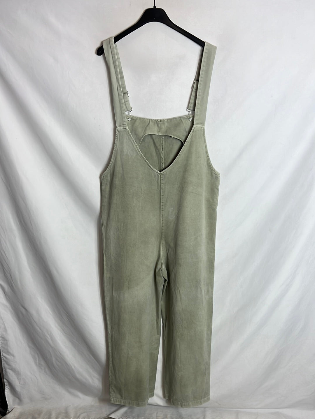 ZARA. Peto verde pata ancha culotte. T M