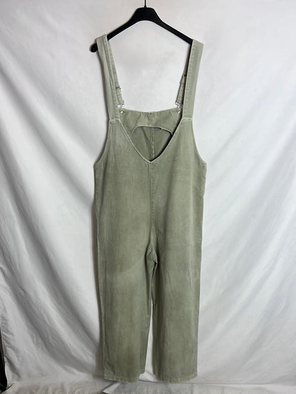 ZARA. Peto verde pata ancha culotte. T M