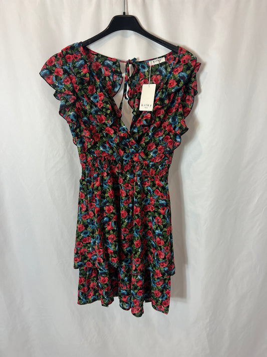 KILKY. Vestido corto flores T.s/m