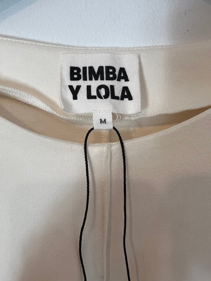BIMBA Y LOLA. Camiseta beige amplia T.m