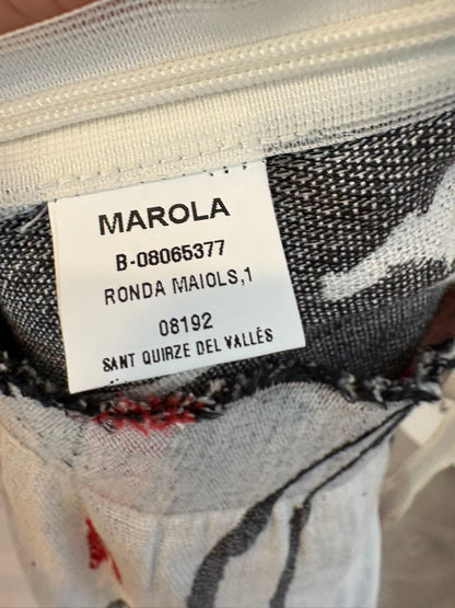 MAROLA. Falda midi estampada  bordados