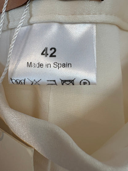 BIMANI. Traje de chaqueta marfil satinado