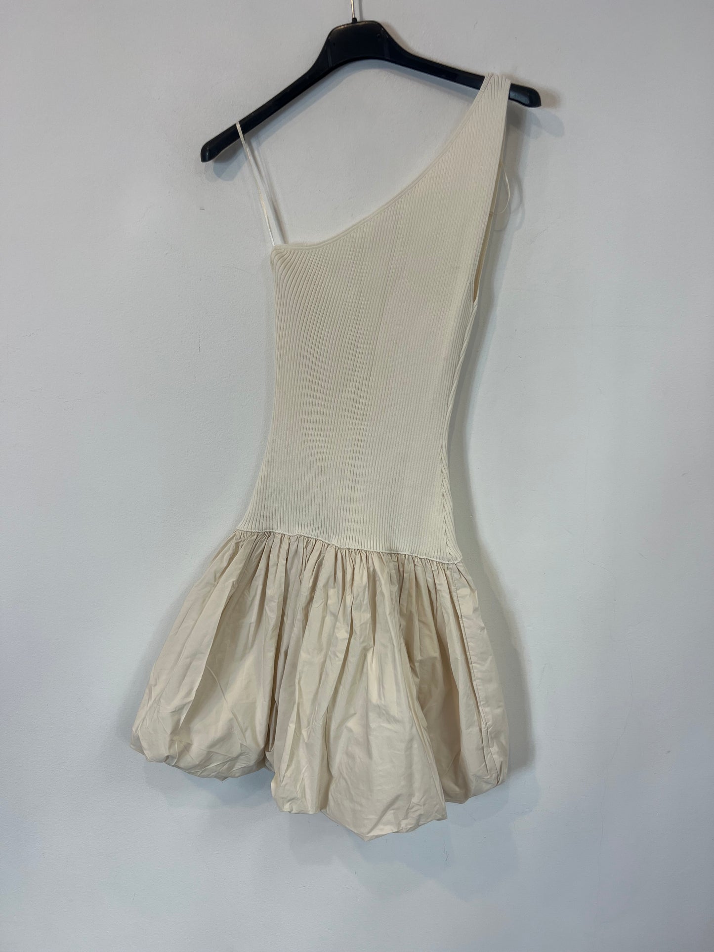 MANGO. Vestido doble textura. T S