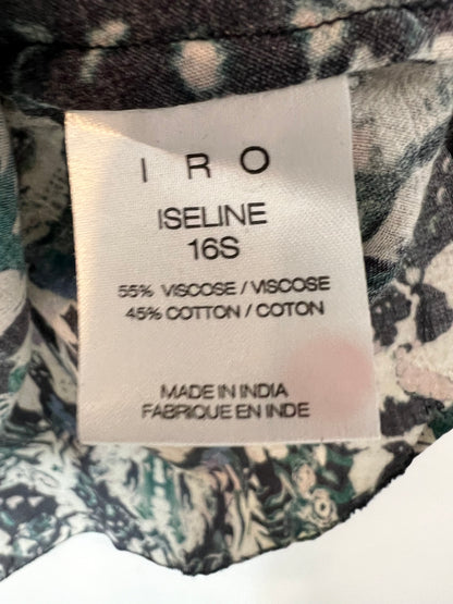 IRO. Black beige print blouse T.34