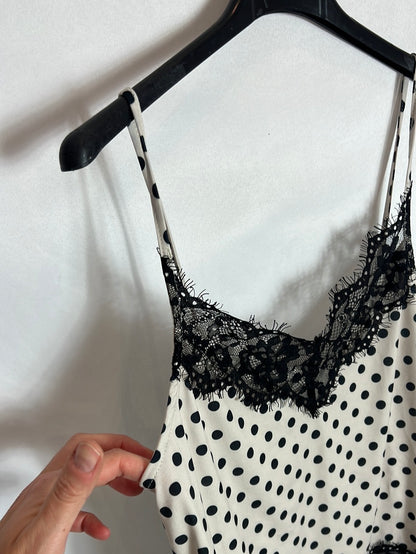 ZARA. Top lencero lunares T.s