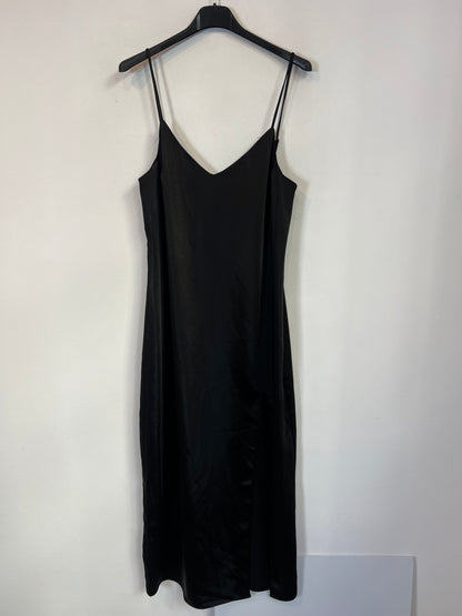 MANGO. Vestido negro lencero  T.xs